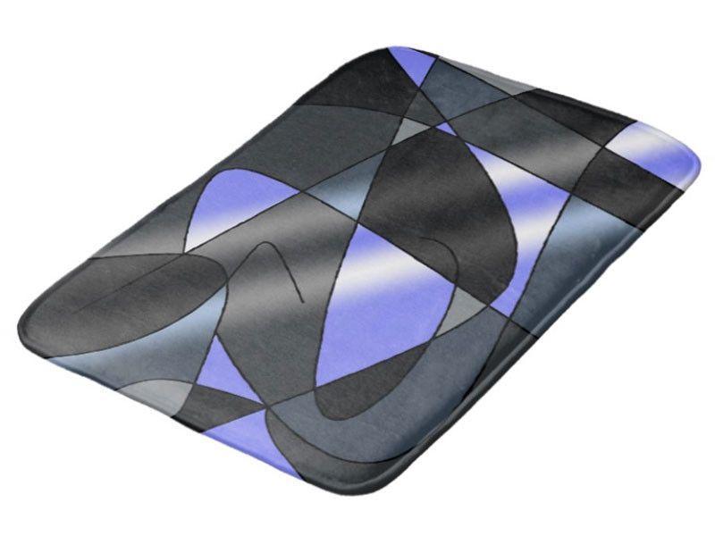 Bath Mats-ABSTRACT CURVES #2 Bath Mats-Grays &amp; Light Blues-from COLORADDICTED.COM-