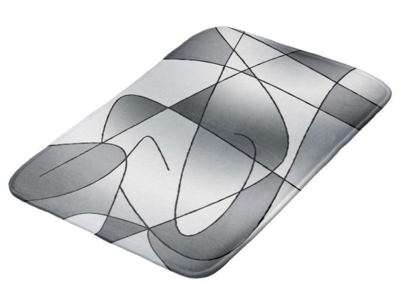 Bath Mats-ABSTRACT CURVES #2 Bath Mats-Grays-from COLORADDICTED.COM-