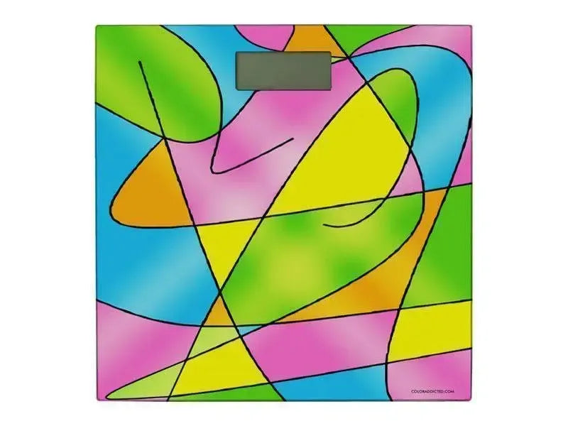 Bathroom Scales-ABSTRACT CURVES #2 Bathroom Scales-from COLORADDICTED.COM-