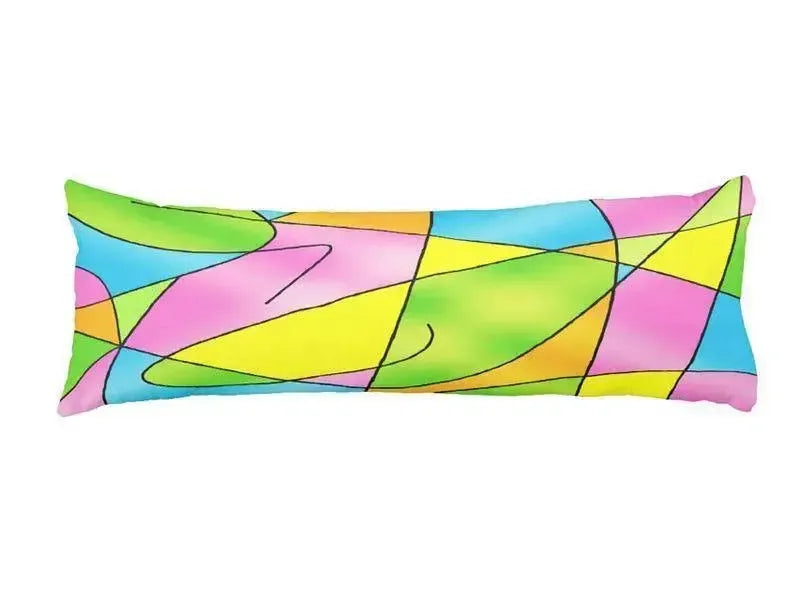 Body Pillows - Dakimakuras-ABSTRACT CURVES #2 Body Pillows - Dakimakuras-Multicolor Light-from COLORADDICTED.COM-