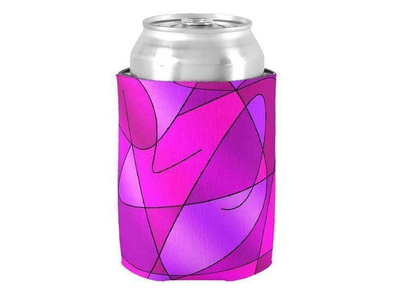 Can Cooler Sleeves – Can Koozies-ABSTRACT CURVES #2 Bottle &amp; Can Cooler Sleeves – Bottle &amp; Can Koozies-Purples &amp; Violets &amp; Fuchsias &amp; Magentas-from COLORADDICTED.COM-