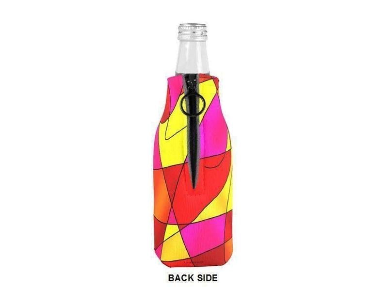 Bottle Cooler Sleeves – Bottle Koozies-ABSTRACT CURVES #2 Bottle Cooler Sleeves – Bottle Koozies-from COLORADDICTED.COM-