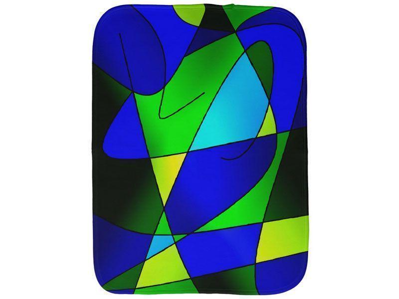 Burp Cloths-ABSTRACT CURVES #2 Burp Cloths-Blues &amp; Greens-from COLORADDICTED.COM-