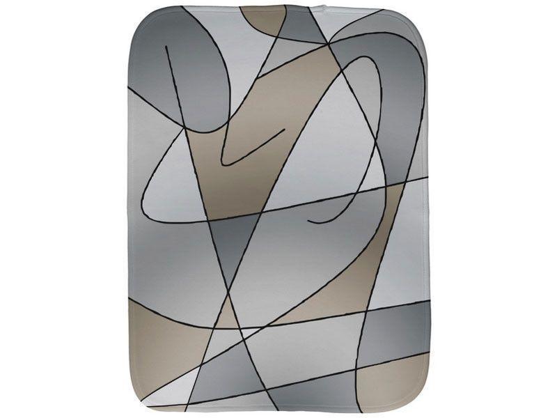 Burp Cloths-ABSTRACT CURVES #2 Burp Cloths-Grays &amp; Beiges-from COLORADDICTED.COM-