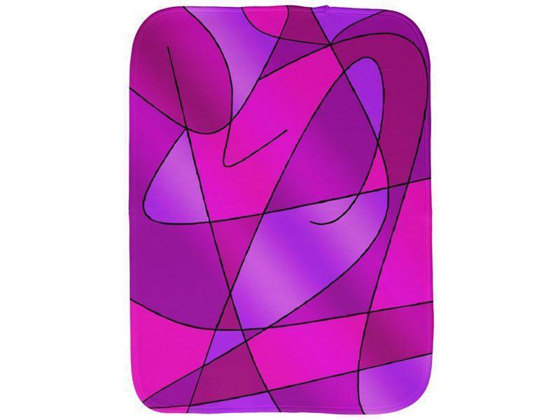 Burp Cloths-ABSTRACT CURVES #2 Burp Cloths-Purples, Violets, Fuchsias &amp; Magentas-from COLORADDICTED.COM-