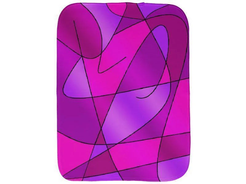 Burp Cloths-ABSTRACT CURVES #2 Burp Cloths-Purples, Violets, Fuchsias &amp; Magentas-from COLORADDICTED.COM-