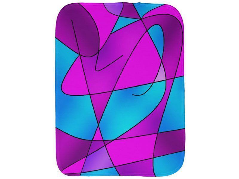 Burp Cloths-ABSTRACT CURVES #2 Burp Cloths-Purples, Violets, Fuchsias &amp; Turquoises-from COLORADDICTED.COM-
