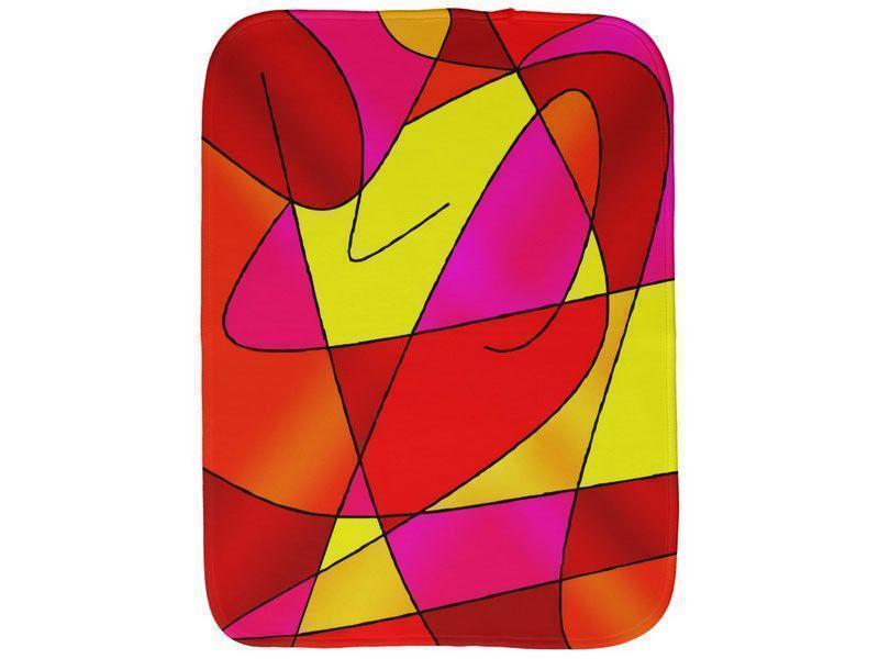 Burp Cloths-ABSTRACT CURVES #2 Burp Cloths-Reds, Oranges, Yellows &amp; Fuchsias-from COLORADDICTED.COM-