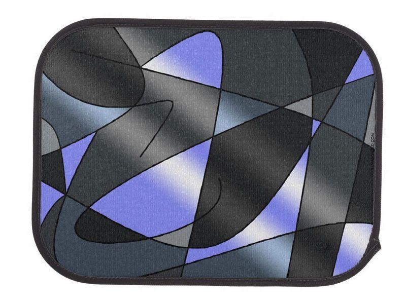 Car Mats-ABSTRACT CURVES #2 Car Mats Sets-Grays &amp; Light Blues-from COLORADDICTED.COM-