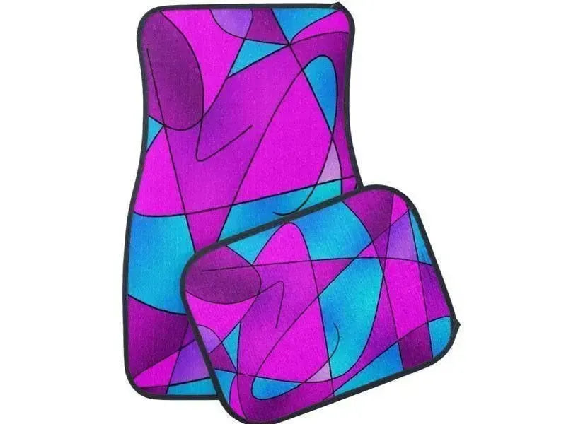 Car Mats-ABSTRACT CURVES #2 Car Mats Sets-from COLORADDICTED.COM-