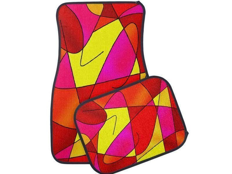 Car Mats-ABSTRACT CURVES #2 Car Mats Sets-from COLORADDICTED.COM-