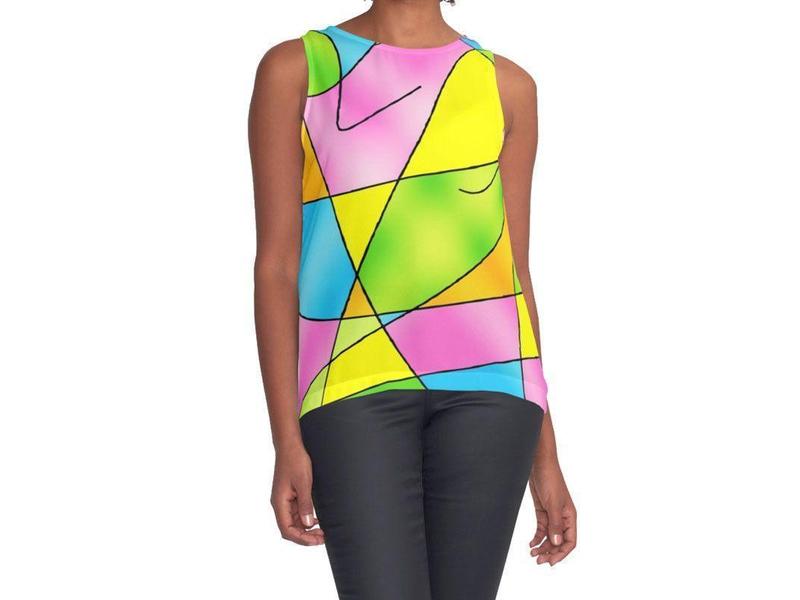 Contrast Tanks-ABSTRACT CURVES #2 Contrast Tanks-Multicolor Light-from COLORADDICTED.COM-
