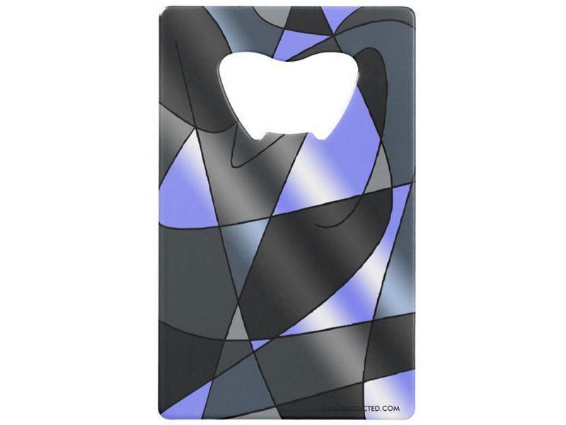 Credit Card Bottle Openers-ABSTRACT CURVES #2 Credit Card Bottle Openers-Grays &amp; Light Blues-from COLORADDICTED.COM-