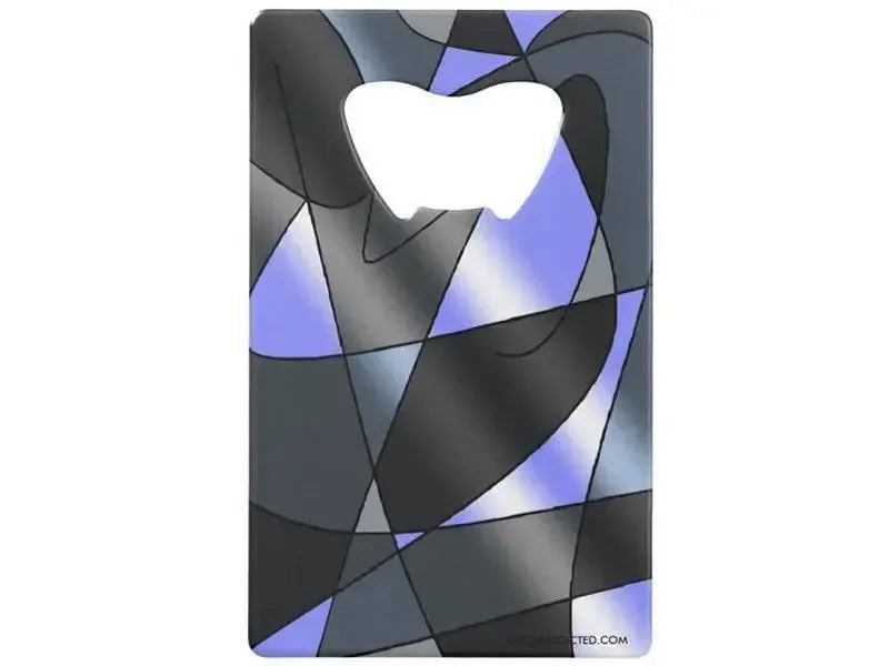 Credit Card Bottle Openers-ABSTRACT CURVES #2 Credit Card Bottle Openers-Grays & Light Blues-from COLORADDICTED.COM-