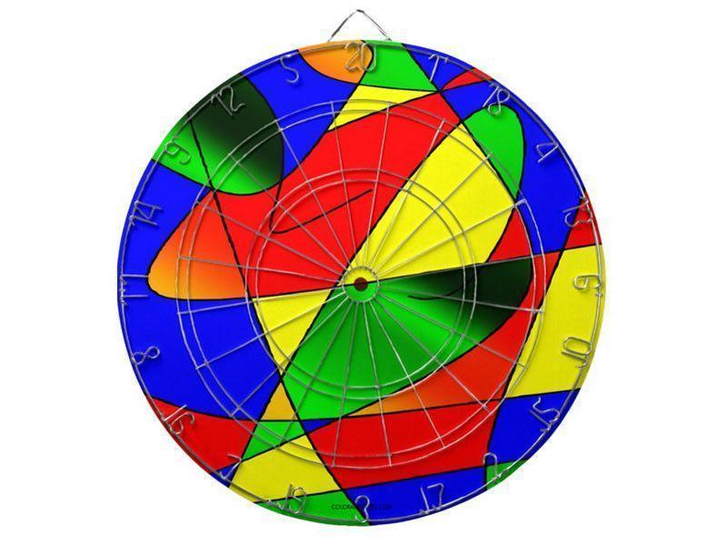 Dartboards-ABSTRACT CURVES #2 Dartboards (includes 6 Darts)-Multicolor Bright-from COLORADDICTED.COM-