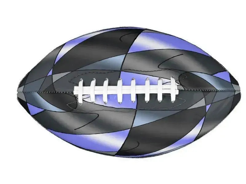 Footballs-ABSTRACT CURVES #2 Footballs & Mini Footballs-Grays & Light Blues-from COLORADDICTED.COM-