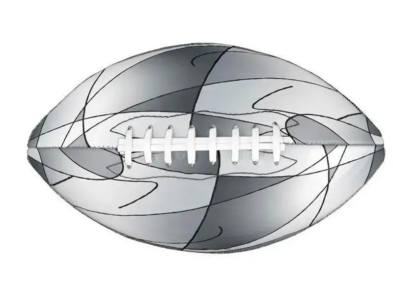 Footballs-ABSTRACT CURVES #2 Footballs & Mini Footballs-Grays-from COLORADDICTED.COM-