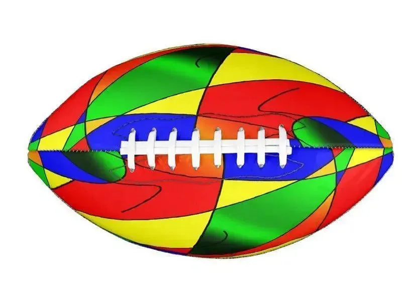 Footballs-ABSTRACT CURVES #2 Footballs & Mini Footballs-Multicolor Bright-from COLORADDICTED.COM-