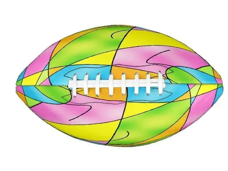 Footballs-ABSTRACT CURVES #2 Footballs & Mini Footballs-Multicolor Light-from COLORADDICTED.COM-