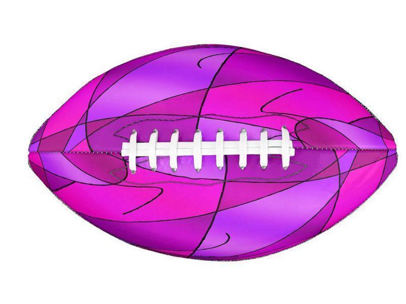 Footballs-ABSTRACT CURVES #2 Footballs &amp; Mini Footballs-Purples &amp; Violets &amp; Fuchsias &amp; Magentas-from COLORADDICTED.COM-
