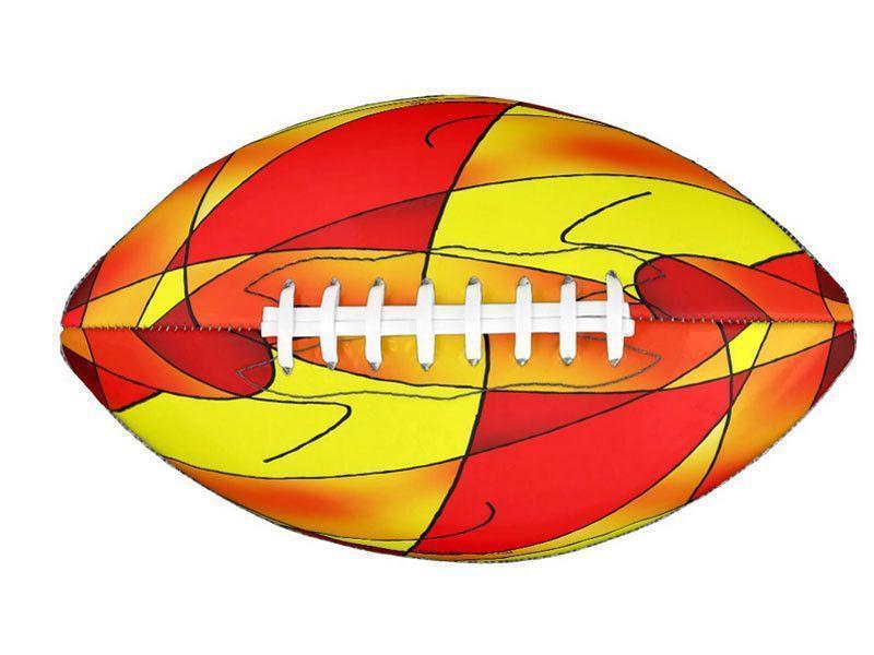 Footballs-ABSTRACT CURVES #2 Footballs &amp; Mini Footballs-Reds &amp; Oranges &amp; Yellows-from COLORADDICTED.COM-