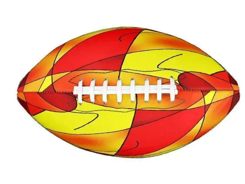 Footballs-ABSTRACT CURVES #2 Footballs & Mini Footballs-Reds & Oranges & Yellows-from COLORADDICTED.COM-