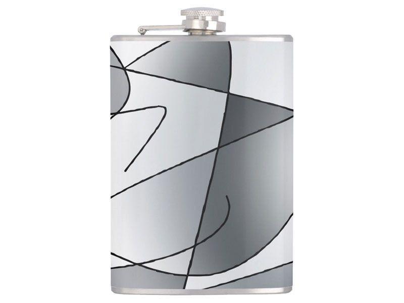 Hip Flasks-ABSTRACT CURVES #2 Hip Flasks-Grays-from COLORADDICTED.COM-