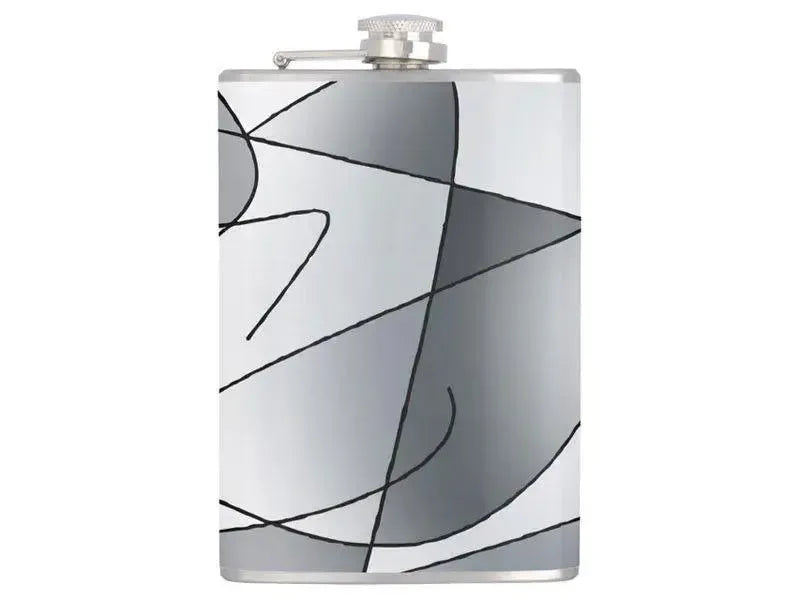 Hip Flasks-ABSTRACT CURVES #2 Hip Flasks-Grays-from COLORADDICTED.COM-