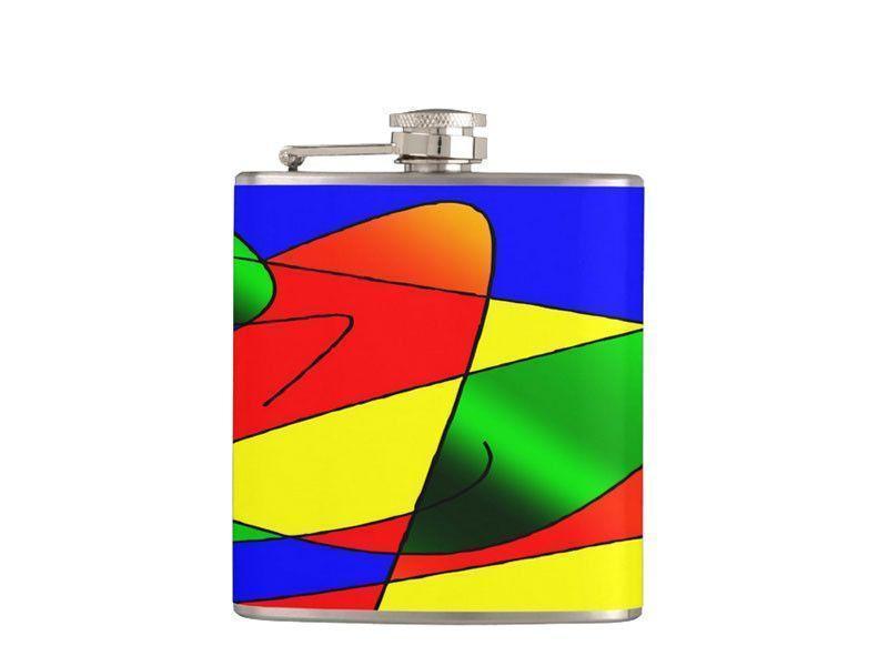 Hip Flasks-ABSTRACT CURVES #2 Hip Flasks-Multicolor Bright-from COLORADDICTED.COM-