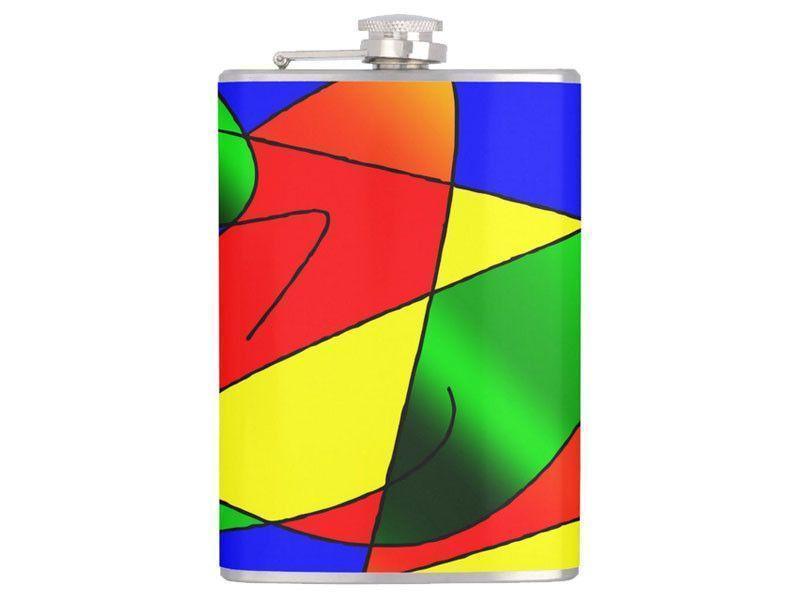 Hip Flasks-ABSTRACT CURVES #2 Hip Flasks-Multicolor Bright-from COLORADDICTED.COM-