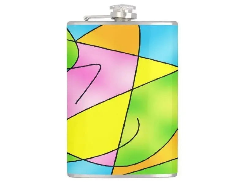Hip Flasks-ABSTRACT CURVES #2 Hip Flasks-Multicolor Light-from COLORADDICTED.COM-