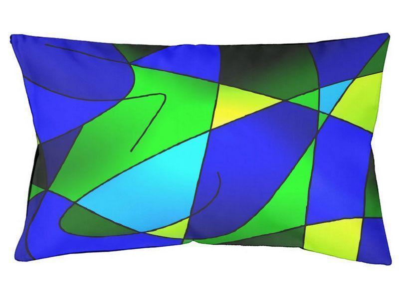 Dog Beds-ABSTRACT CURVES #2 Indoor/Outdoor Dog Beds-Blues &amp; Greens-from COLORADDICTED.COM-