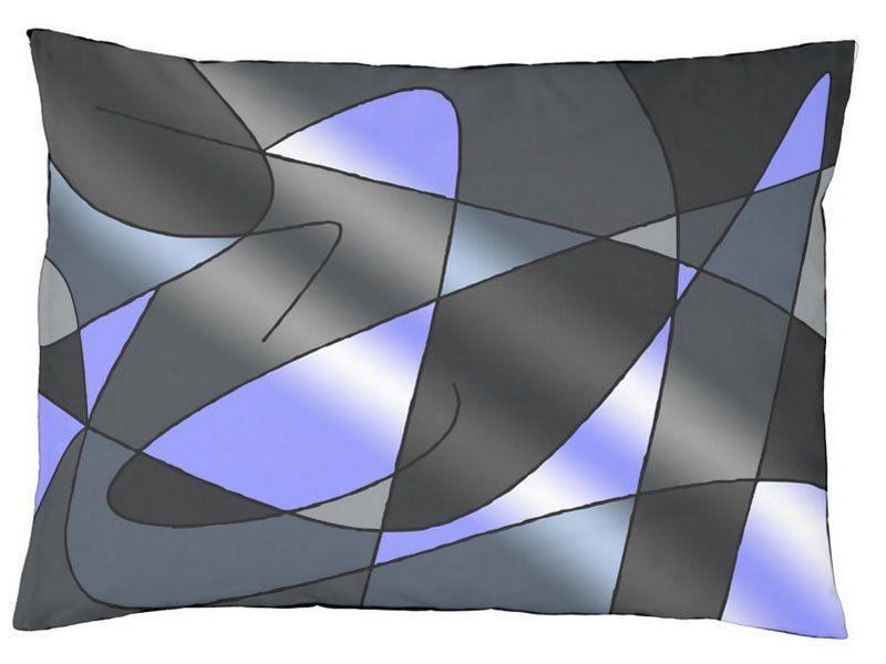 Dog Beds-ABSTRACT CURVES #2 Indoor/Outdoor Dog Beds-Grays &amp; Light Blues-from COLORADDICTED.COM-