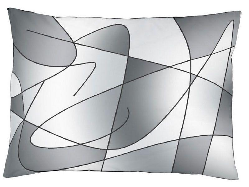 Dog Beds-ABSTRACT CURVES #2 Indoor/Outdoor Dog Beds-Grays-from COLORADDICTED.COM-