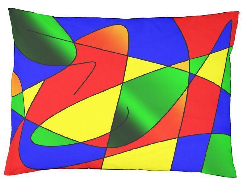 Dog Beds-ABSTRACT CURVES #2 Indoor/Outdoor Dog Beds-Multicolor Bright-from COLORADDICTED.COM-