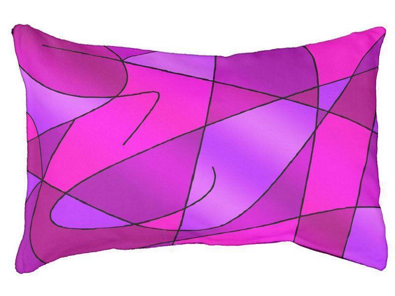 Dog Beds-ABSTRACT CURVES #2 Indoor/Outdoor Dog Beds-Purples, Fuchsias, Violets &amp; Magentas-from COLORADDICTED.COM-