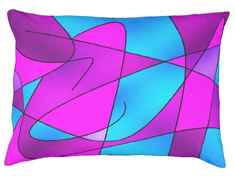 Dog Beds-ABSTRACT CURVES #2 Indoor/Outdoor Dog Beds-Purples, Violets, Fuchsias &amp; Turquoises-from COLORADDICTED.COM-ZZ-256859570231227111