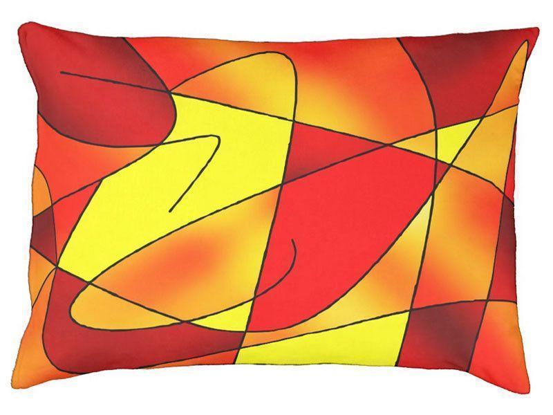 Dog Beds-ABSTRACT CURVES #2 Indoor/Outdoor Dog Beds-Reds, Oranges &amp; Yellows-from COLORADDICTED.COM-