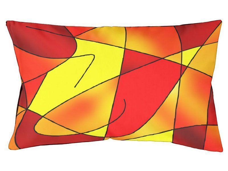 Dog Beds-ABSTRACT CURVES #2 Indoor/Outdoor Dog Beds-Reds, Oranges &amp; Yellows-from COLORADDICTED.COM-