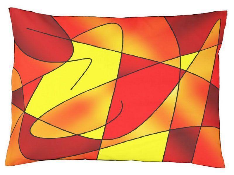 Dog Beds-ABSTRACT CURVES #2 Indoor/Outdoor Dog Beds-Reds, Oranges &amp; Yellows-from COLORADDICTED.COM-