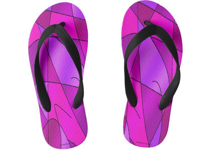 Kids Flip Flops-ABSTRACT CURVES #2 Kids Flip Flops-Purples &amp; Violets &amp; Fuchsias &amp; Magentas-from COLORADDICTED.COM-