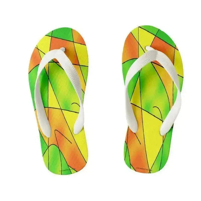 Kids Flip Flops-ABSTRACT CURVES #2 Kids Flip Flops-from COLORADDICTED.COM-