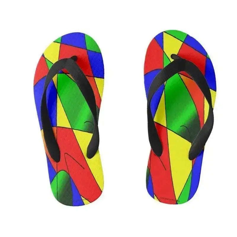 Kids Flip Flops-ABSTRACT CURVES #2 Kids Flip Flops-from COLORADDICTED.COM-