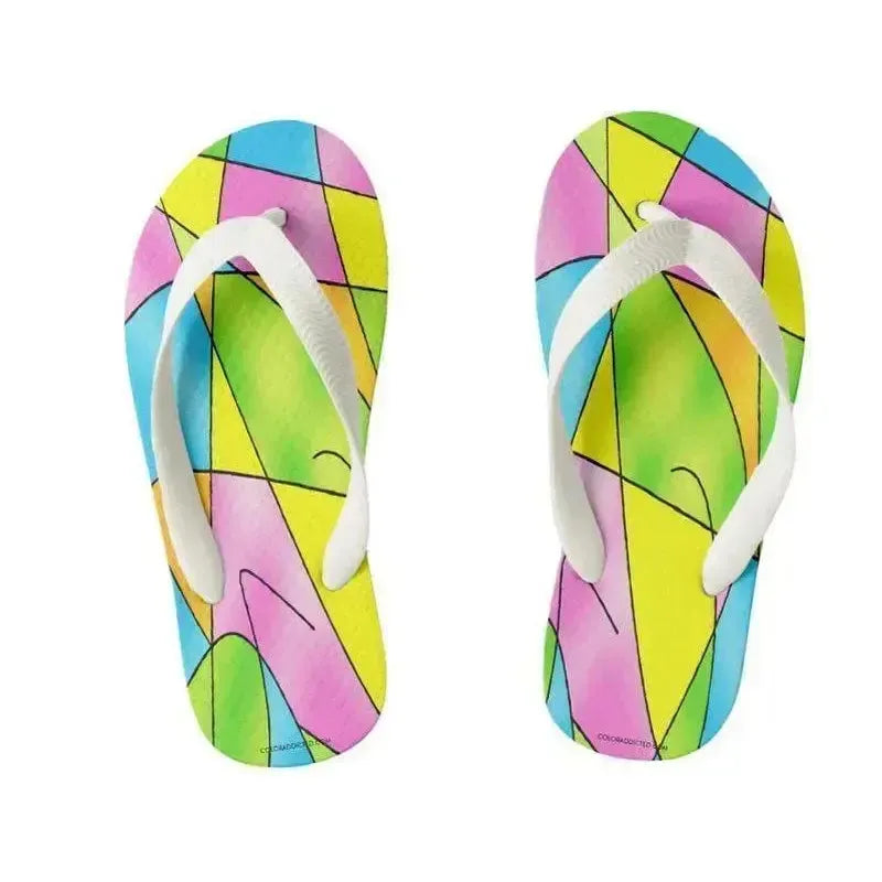 Kids Flip Flops-ABSTRACT CURVES #2 Kids Flip Flops-from COLORADDICTED.COM-