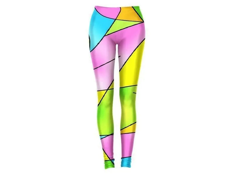 Leggings-ABSTRACT CURVES #2 Leggings-Multicolor Light-from COLORADDICTED.COM-