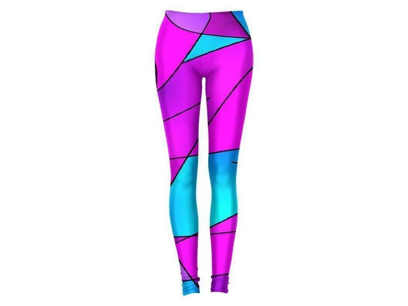 Leggings-ABSTRACT CURVES #2 Leggings-Purples &amp; Violets &amp; Fuchsias &amp; Turquoises-from COLORADDICTED.COM-