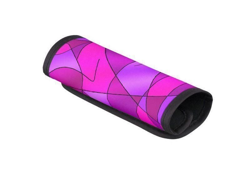 Luggage Handle Wraps-ABSTRACT CURVES #2 Luggage Handle Wraps-Purples &amp; Violets &amp; Fuchsias &amp; Magentas-from COLORADDICTED.COM-