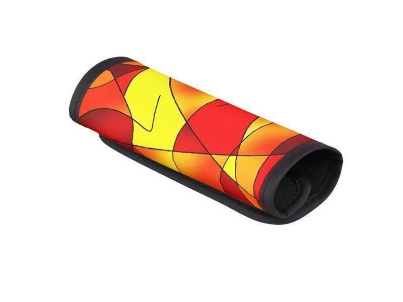 Luggage Handle Wraps-ABSTRACT CURVES #2 Luggage Handle Wraps-Reds &amp; Oranges &amp; Yellows-from COLORADDICTED.COM-