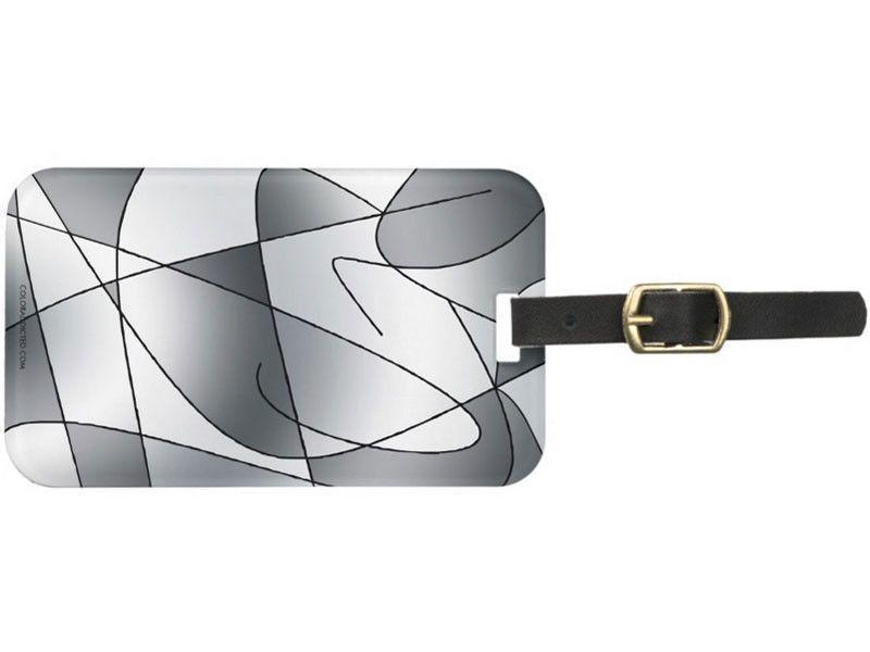 Luggage Tags-ABSTRACT CURVES #2 Luggage Tags-Grays-from COLORADDICTED.COM-