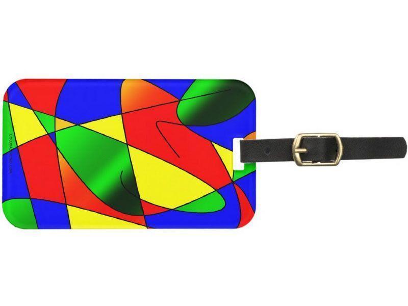 Luggage Tags-ABSTRACT CURVES #2 Luggage Tags-Multicolor Bright-from COLORADDICTED.COM-